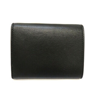 Balenciaga Leather Paper Tri fold Compact Black Wallet